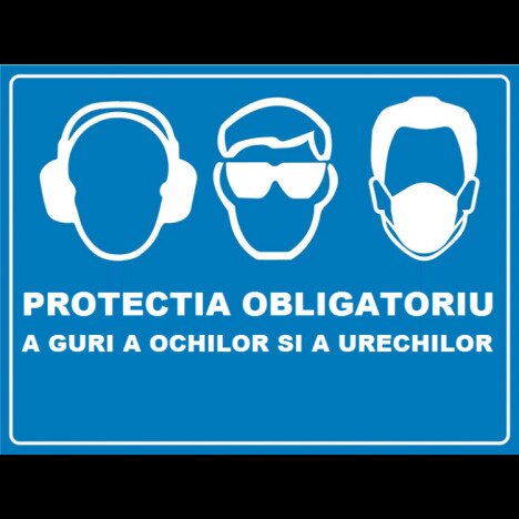 Placuta protectia obligatoriu a guri a ochilor si a urechilor